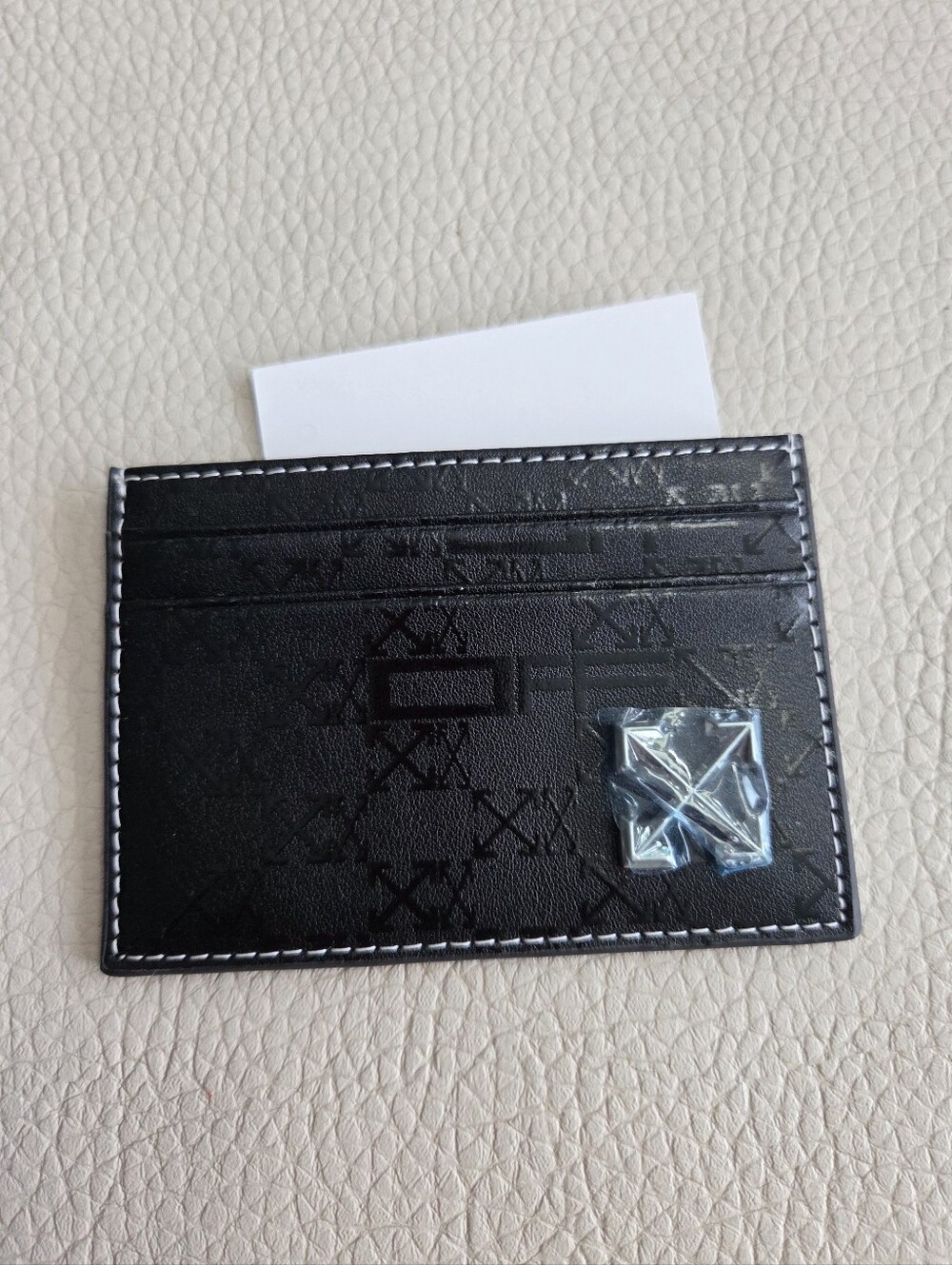 Off-White Men's Logo Leather Cardholder